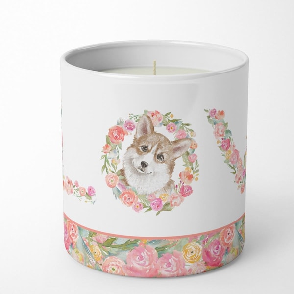Carolines Treasures 3.75 x 3.25 in. Unisex Corgi No.11 Love 10 oz Decorative Soy Candle WDK4382CDL - main